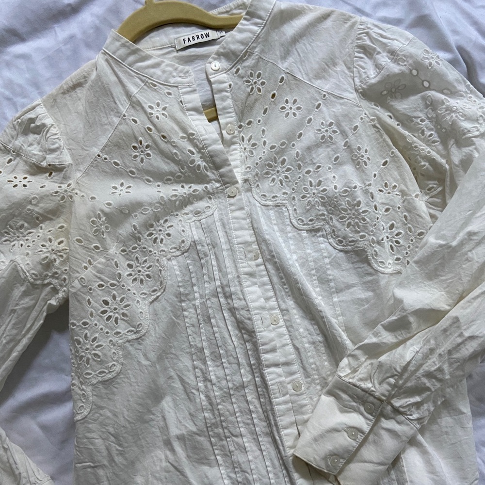 Farrow eyelet blouse size S